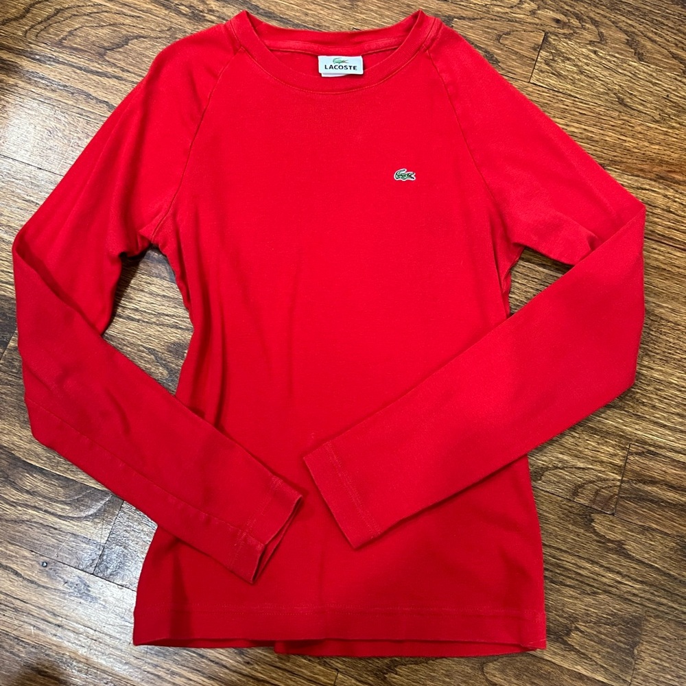 Vintage Lacoste Red Long Sleeve Shirt